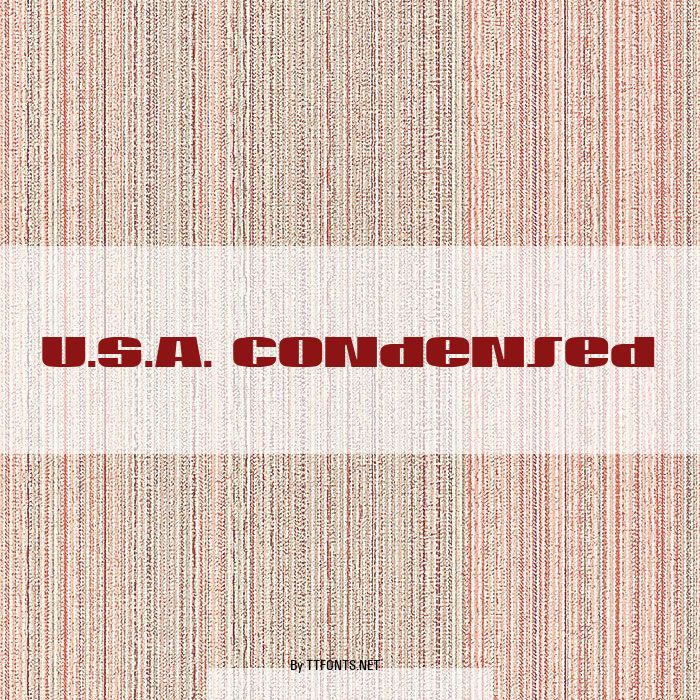 U.S.A. Condensed example